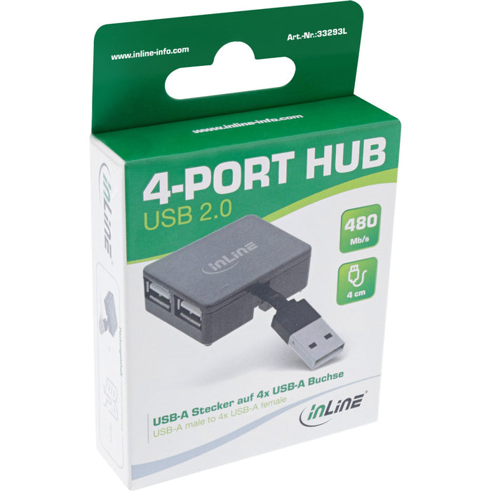 EAN 4043718315512 - InLine 33293L hub de interfaz USB 2.0 Type-A 480 Mbit/s Negro imagen 4