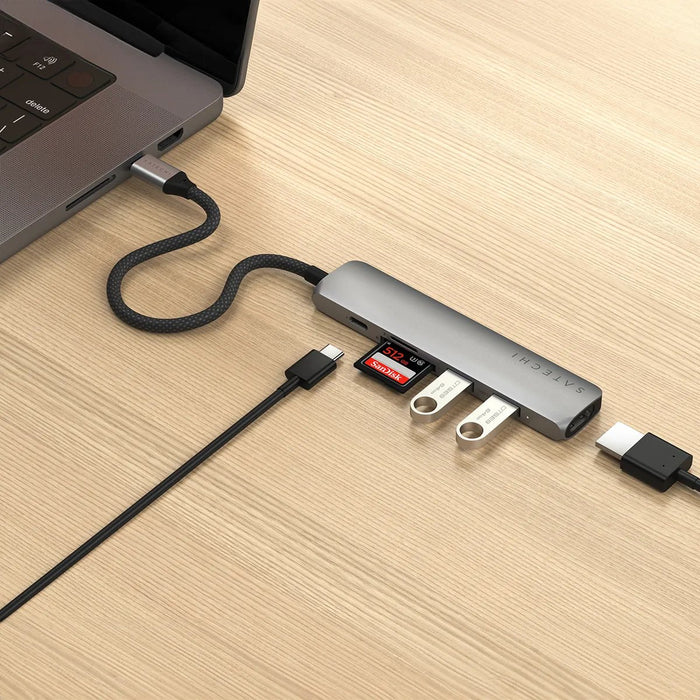 EAN 810086361755 - Satechi ST-P6SM hub de interfaz USB Tipo C 10000 Mbit/s Gris imagen 7