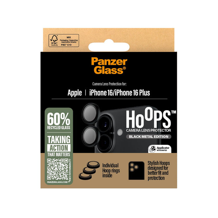 EAN 5715685003004 - PanzerGlass ® Hoops® Camera Lens Protector Black iPhone 16 | 16 Plus Protector de pantalla Apple 1 pieza( imagen 3