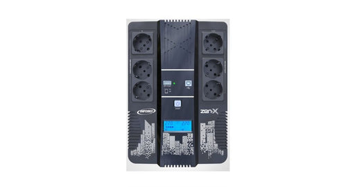 EAN 3700085660713 - Infosec Zen-X 800 sistema de alimentación ininterrumpida (UPS) Línea interactiva 0,8 kVA 0,48 W 6 salidas imagen 2