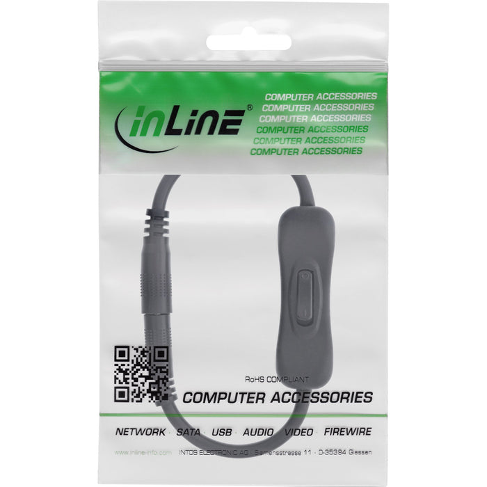 EAN 4043718331543 - InLine 26906G cable de transmisión Negro 0,2 m 5.5 x 2.5 mm imagen 3