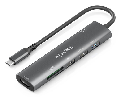 EAN 8435739903162 - AISENS ASUC-7P027-GR base para portátil y replicador de puertos Alámbrico USB 3.2 Gen 1 (3.1 Gen 1) Type- imagen 1