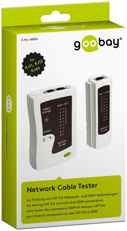 EAN 4040849688560 - Goobay 68856 comprobador de cables de red Blanco imagen 2