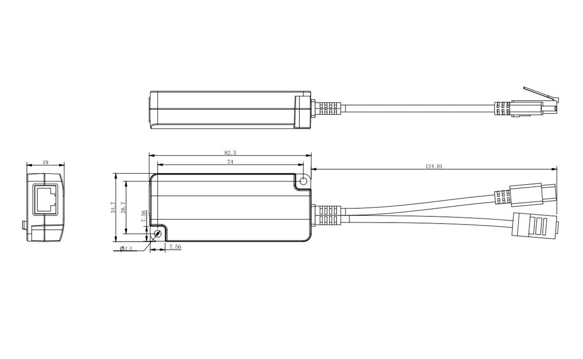 EAN 5704174977438 - Microconnect MC-POESPLITTER-CW divisor de red Energía sobre Ethernet (PoE) Blanco imagen 3