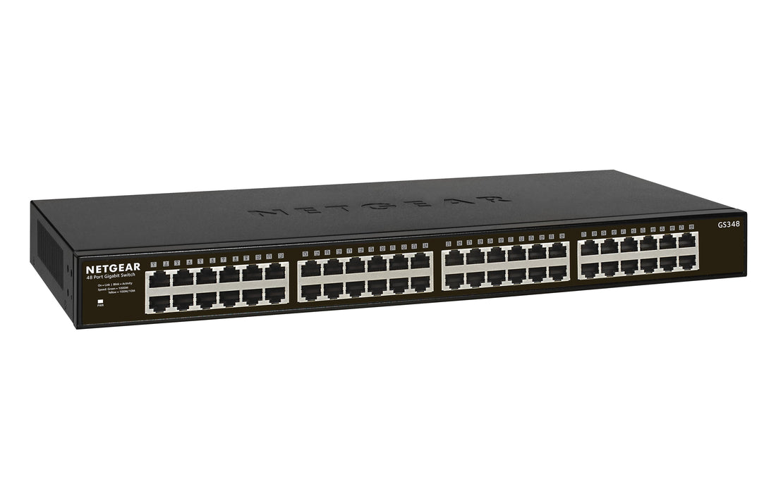 EAN 0606449120219 - NETGEAR GS348 No administrado Gigabit Ethernet (10/100/1000) 1U Negro imagen 2