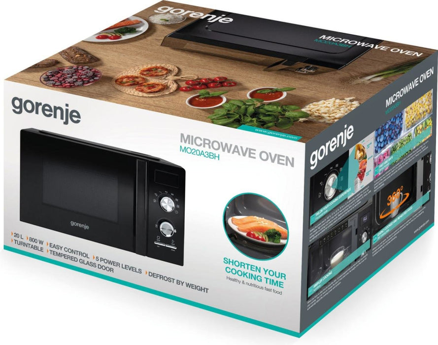 EAN 3838782667336 - Gorenje MO20A3BH Negro Microondas combinado Encimera 20 L 800 W imagen 5