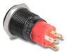 EAN 4043619220137 - DeLOCK 22013 interruptor eléctrico Interruptor pulsador Negro, Rojo imagen 2