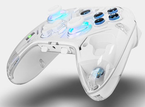 EAN 8436587974977 - Krom NXKROMKRYSTAL mando y volante Transparente, Blanco Bluetooth/USB Gamepad Analógico/Digital Android,  imagen 8