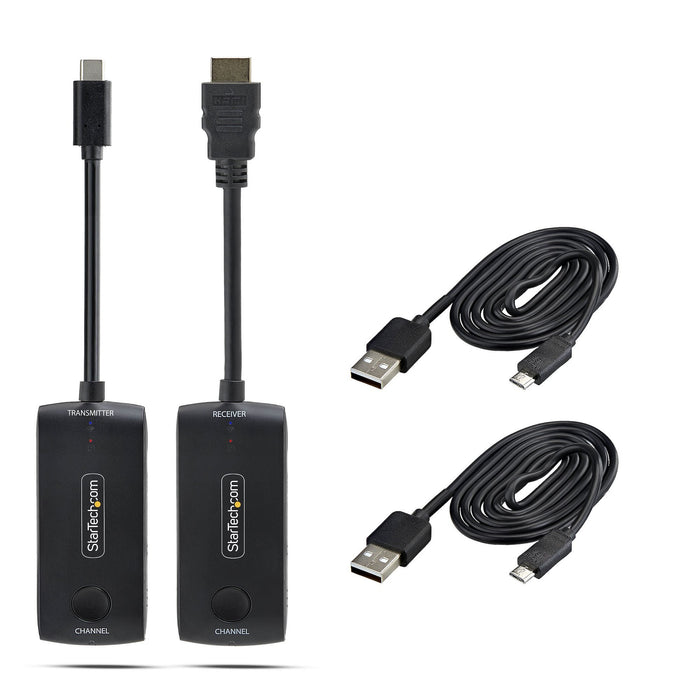 EAN 65030920087 - StarTech.com 4KUSBC-WIRELESS-65FT extensor audio/video Transmisor y receptor de señales AV Negro imagen 6