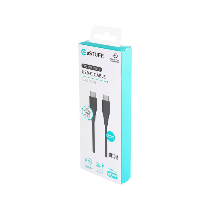 EAN 5715328134706 - eSTUFF ES604380 cable USB USB 2.0 3 m USB C 60 W Negro imagen 5