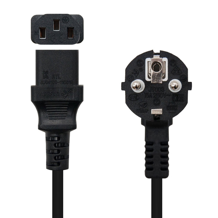 EAN 8433281005037 - Nanocable 10.22.0102 cable de transmisión Negro 1,5 m CEE7/7 C13 acoplador imagen 2