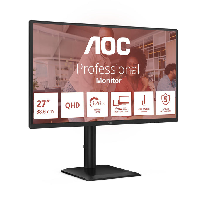 EAN 4038986182829 - AOC E4 Q27E4CV pantalla para PC 68,6 cm (27") 2560 x 1440 Pixeles Quad HD LED Negro imagen 3