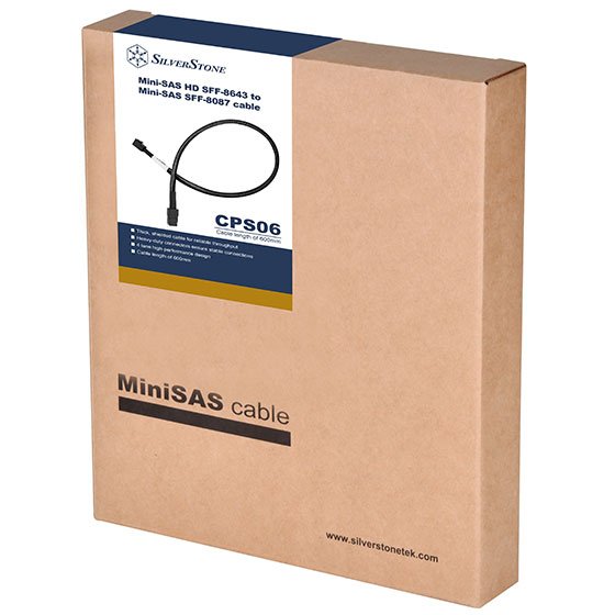 EAN 4710007223642 - Silverstone SST-CPS06 cable Serial Attached SCSI (SAS) 0,6 m Negro imagen 3