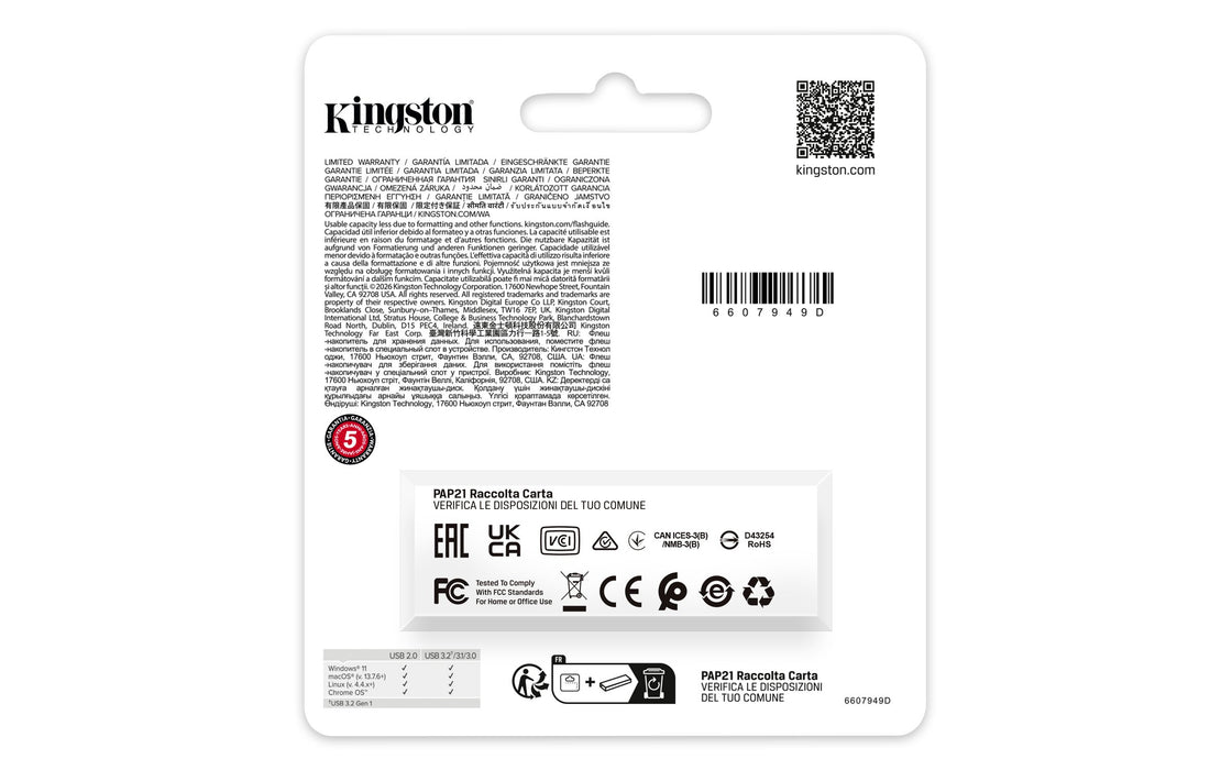 EAN 0740617348651 - Kingston Technology DataTraveler Exodia S unidad flash USB USB tipo A 3.2 Gen 1 (3.1 Gen 1) Negro imagen 4