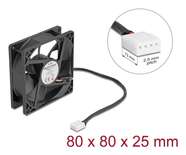EAN 4043619673018 - DeLOCK 67301 sistema de refrigeración para ordenador Carcasa del ordenador Ventilador 8 cm Negro 1 pieza( imagen 3