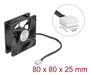 EAN 4043619673018 - DeLOCK 67301 sistema de refrigeración para ordenador Carcasa del ordenador Ventilador 8 cm Negro 1 pieza( imagen 3
