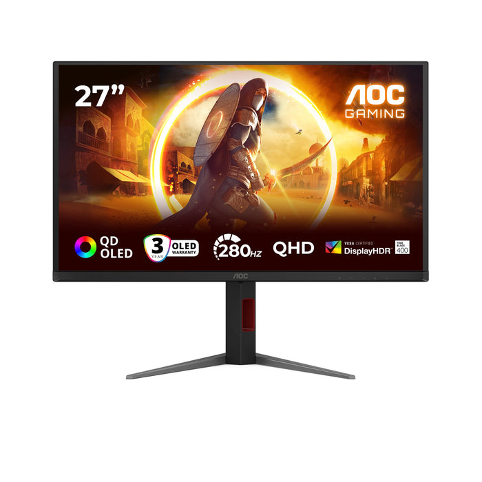 EAN 4038986183161 - AOC G4 Q27G4ZD pantalla para PC 68,6 cm (27") 2560 x 1440 Pixeles Quad HD QD-OLED Negro, Rojo imagen 1