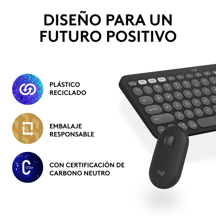 EAN 5099206115651 - Logitech 920-012227 teclado Ratón incluido Universal RF Wireless + Bluetooth QWERTY Español Grafito imagen 19
