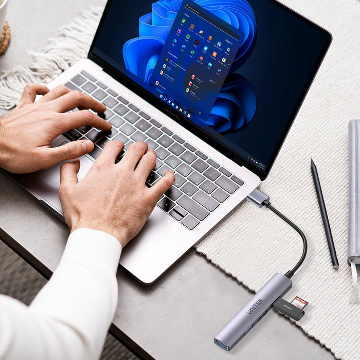 EAN 4894160050090 - UNITEK H1208A hub de interfaz USB 3.2 Gen 1 (3.1 Gen 1) Type-A 5000 Mbit/s Gris imagen 8