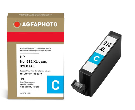 EAN 4250164890740 - AgfaPhoto APHP912CXL cartucho de tinta 1 pieza(s) Compatible Alto rendimiento (XL) Cian imagen 1