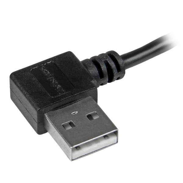 EAN 0065030862424 - StarTech.com USB2AUB2RA2M cable USB USB 2.0 USB A Micro-USB B Negro imagen 3