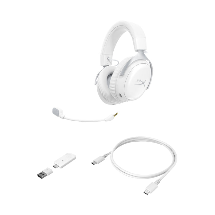 EAN 0198701814566 - HyperX Cloud III S Wireless White Gaming Headset Inalámbrico Diadema Juego Bluetooth Blanco imagen 10