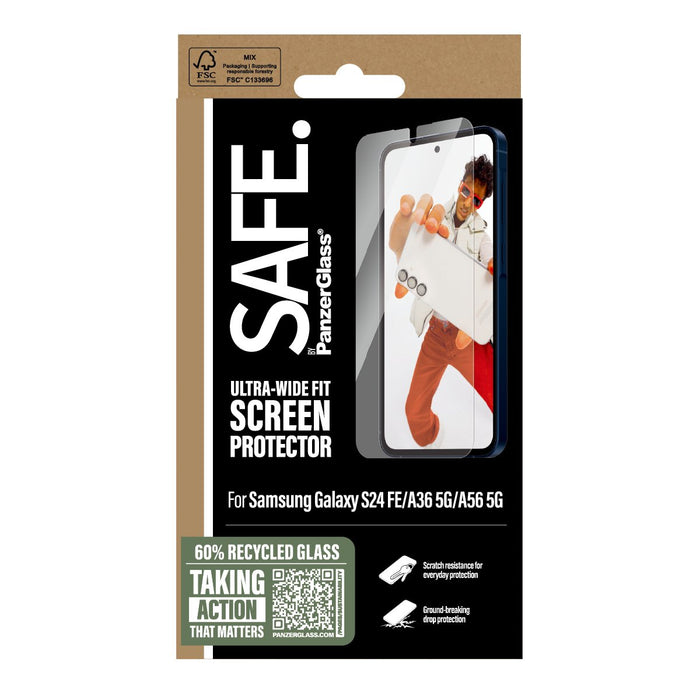 EAN 5715685023057 - PanzerGlass SAFE. by ® Screen Protector Samsung Galaxy S24 FE | A36 5G | A56 5G | Ultra-Wide Fit Protecto imagen 3