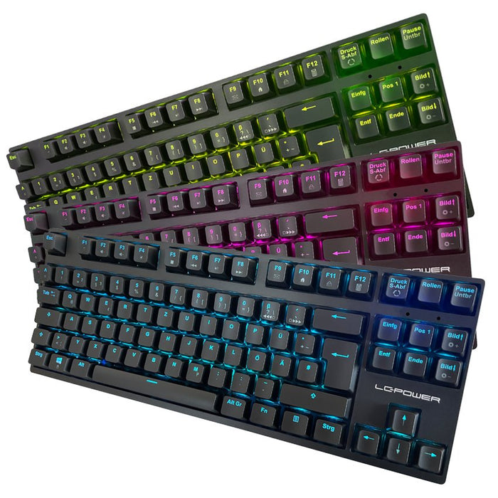 EAN 4260070129933 - LC-Power LC-KEY-MECH-2-RGB-C-W teclado Juego USB + RF Wireless + Bluetooth QWERTZ Alemán Negro imagen 10