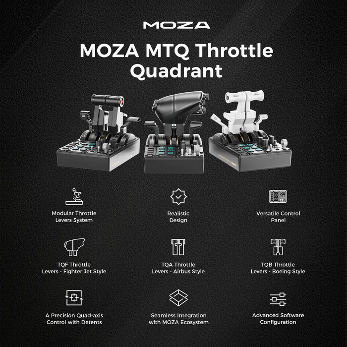 EAN 6973137270926 - MOZA MTQ Throttle Panel Base de vuelo imagen 5
