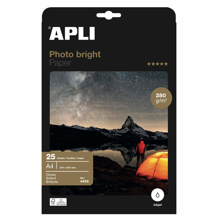 EAN 8410782044581 - APLI 04458 papel fotográfico Blanco imagen 1