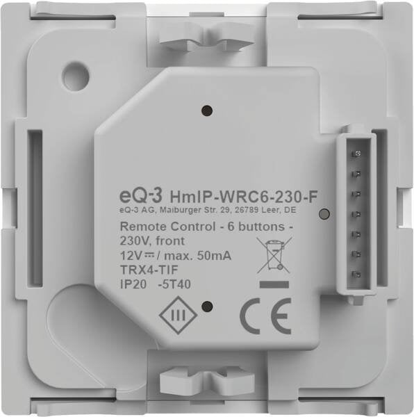 EAN 4047976620159 - Homematic IP Wandtaster - 6-fach interruptor de luz Plástico Blanco imagen 4