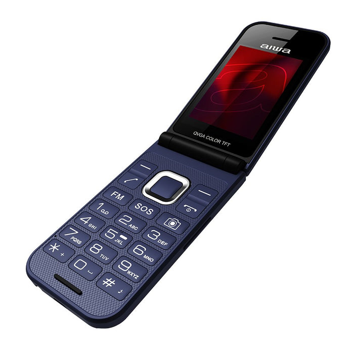 EAN 8435256897555 - Aiwa FP-24BL teléfono móvil 6,1 cm (2.4") 91,7 g Negro, Azul Característica del teléfono imagen 5