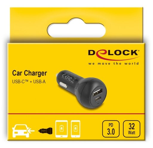 EAN 4043619643295 - DeLOCK 64329 cargador de dispositivo móvil Smartphone, Tableta Negro Encendedor de cigarrillos Carga rápi imagen 2