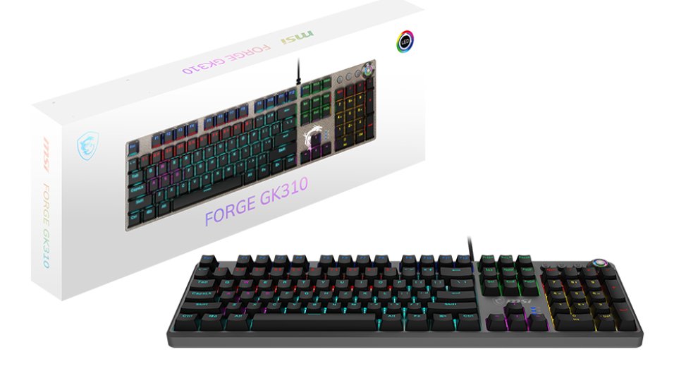 EAN 4711377209786 - MSI FORGE GK310 teclado Juego USB QWERTY Internacional de EE.UU. Negro imagen 4
