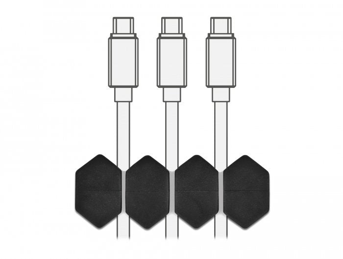 EAN 4043619183296 - DeLOCK 18329 organizador de cables Soporte para cables Negro, Gris, Blanco 6 pieza(s) imagen 3