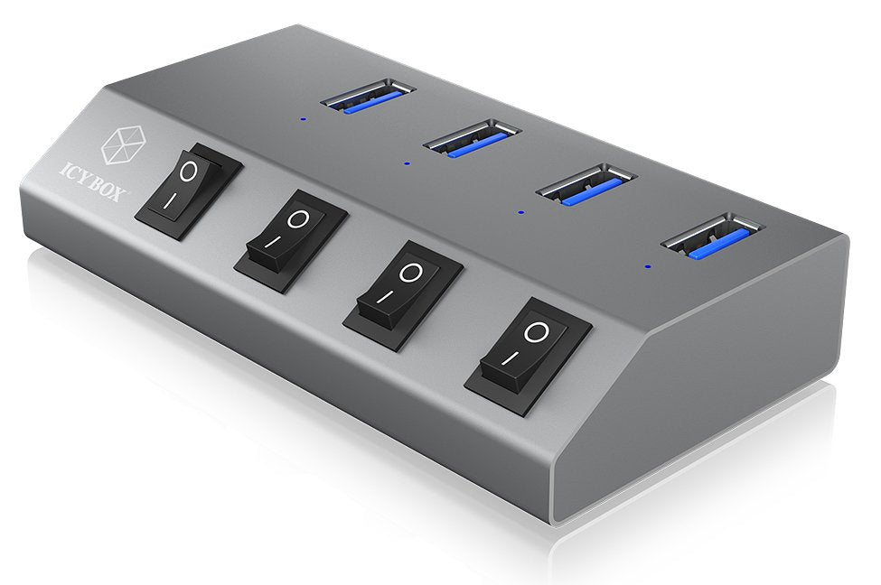 EAN 4250078164883 - ICY BOX IB-HUB1405 USB 3.2 Gen 1 (3.1 Gen 1) Type-B 5000 Mbit/s Antracita imagen 3