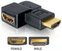 EAN 4043619650767 - DeLOCK Adapter HDMI male > HDMI female 90° right HDMI 1.3 Negro imagen 1