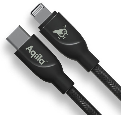 EAN 8716778931850 - Aqiila Cablebird CB21 cable USB USB 2.0 1 m Lightning USB C Negro imagen 1