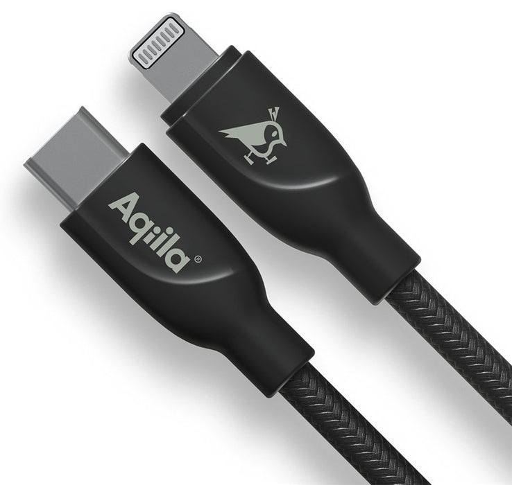 EAN 8716778931850 - Aqiila Cablebird CB21 cable USB USB 2.0 1 m Lightning USB C Negro imagen 1