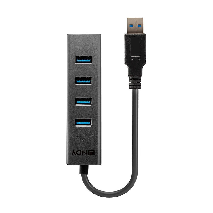 EAN 4002888433242 - Lindy 43324 hub de interfaz USB 3.2 Gen 1 (3.1 Gen 1) Type-A 5000 Mbit/s Negro imagen 2