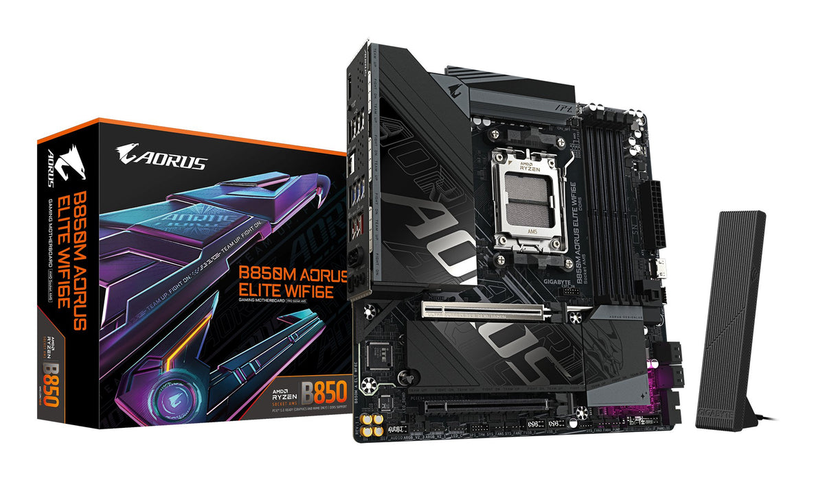 EAN 4719331871123 - GIGABYTE B850M AORUS ELITE WIFI6E AMD B850 Zócalo AM5 micro ATX imagen 1