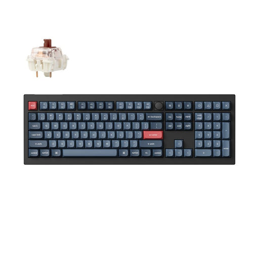 EAN 4895248868941 - Keychron V6 MAX teclado Universal RF Wireless + Bluetooth Negro, Azul oscuro imagen 2