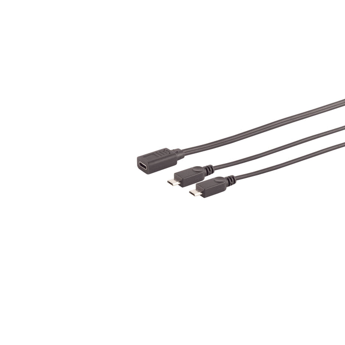 EAN 4017538160225 - S/CONN maximum connectivity 13-20021 cable USB USB 2.0 0,3 m USB C 2 x Micro-USB B 0,48 Gbit/s Negro imagen 1