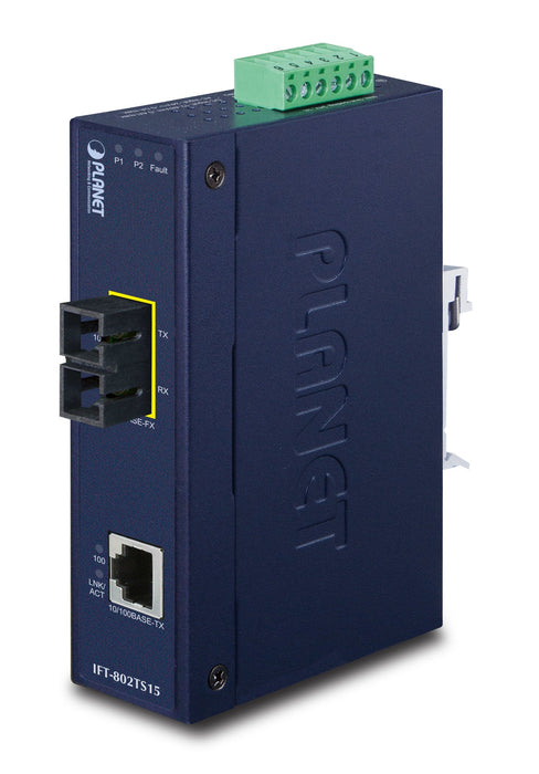 EAN 4711213687563 - PLANET IFT-802TS15 convertidor de medio 100 Mbit/s 1310 nm Monomodo Azul imagen 1