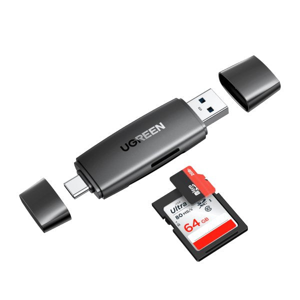 EAN 6957303881918 - Ugreen 80191 lector de tarjeta USB 3.2 Gen 1 (3.1 Gen 1) Type-A/Type-C Negro imagen 1