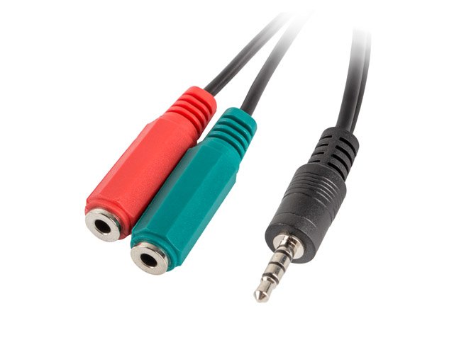 EAN 5901969409918 - Lanberg AD-0023-BK cable de audio 0,2 m 3,5mm 2 x 3.5mm Negro imagen 2