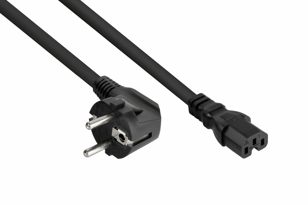EAN 4066857002389 - Kabelmeister SK0150-S005 cable de transmisión Negro 0,5 m Enchufe tipo E+F IEC C15 imagen 1