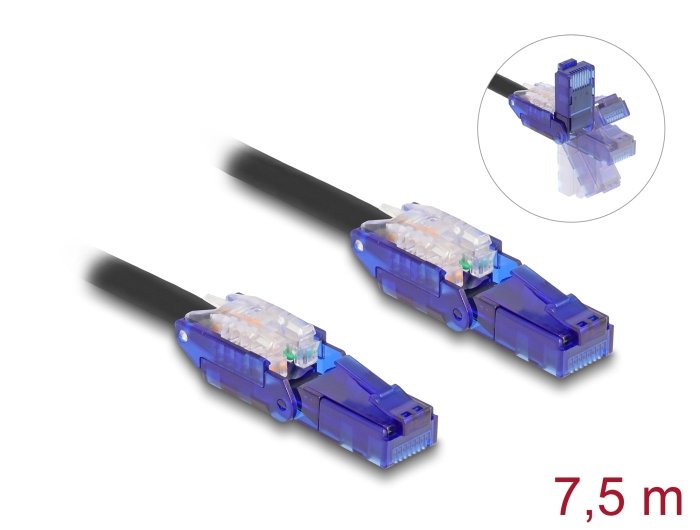 EAN 4043619809301 - DeLOCK 80930 cable de red Negro, Violeta 7,5 m Cat6 U/UTP (UTP) imagen 2