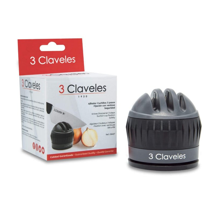 EAN 8410990094279 - 3 Claveles 09427 afilador de cuchillo Afilador de cuchillos de discos Negro, Gris imagen 4