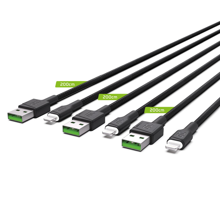 EAN 5907813963926 - Green Cell KABGCSET06 cable de conector Lightning 2 m Negro imagen 2